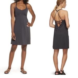 Patagonia Criss Cross Black Halter Mini Dress